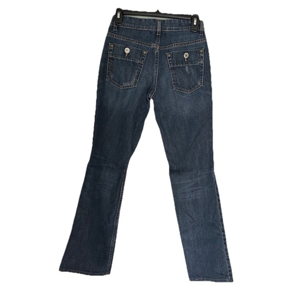 Banana Republic Denim - Banana Republic Womens Sz 4 Vintage Y2K Blue‎ Jeans BootCut Low Rise Retro Boho